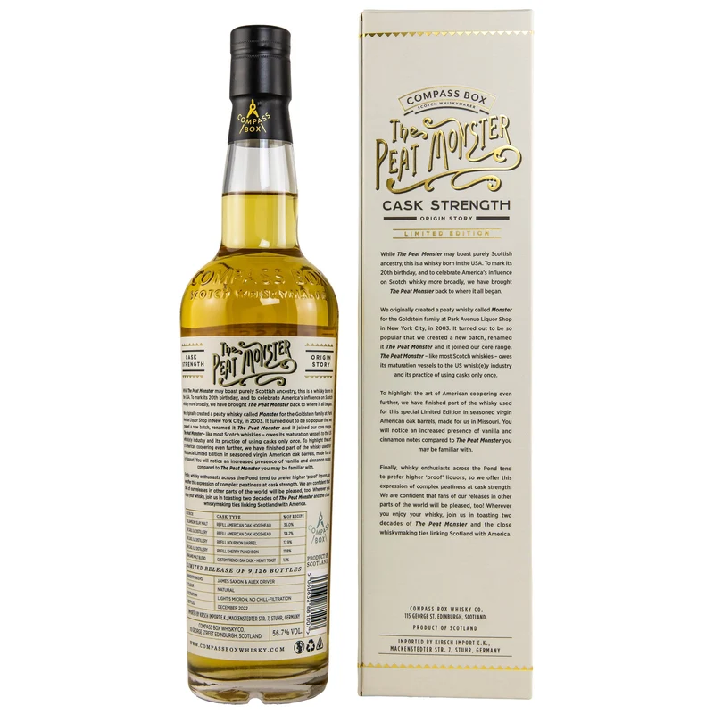 Compass Box | The Peat Monster | Blended Malt Scotch Whisky | 56,7%