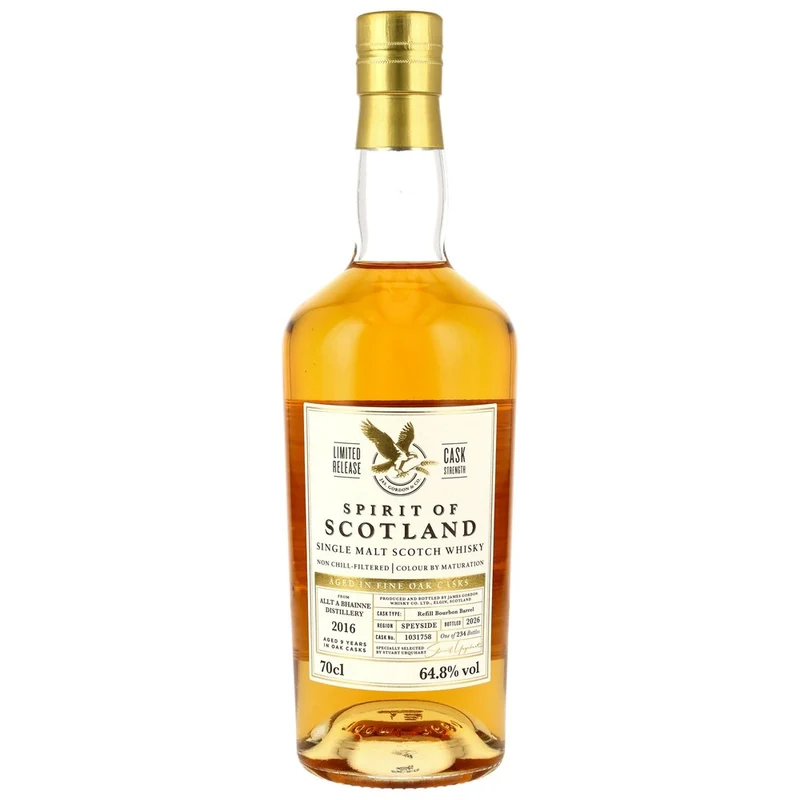 Allt-A-Bhainne 9 Jahre 2016/2026 - Refill Bourbon Barrel #1031758 G&M Spirit of Scotland 64,8% 0,7l