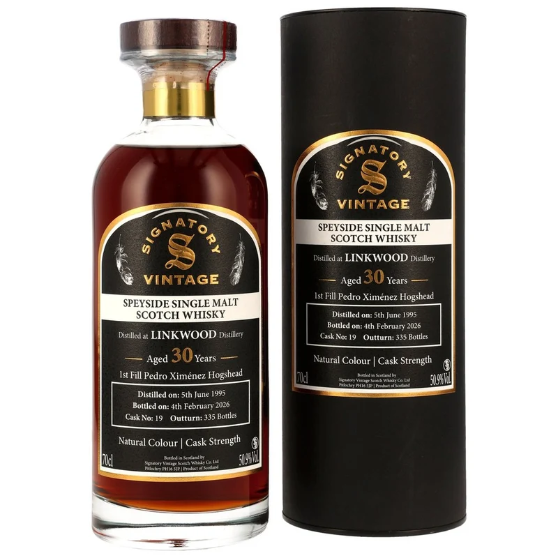 Linkwood 30 Jahre 1995/2026 - 1st Fill PX Sherry Hogshead #19 - Sig CS Ibisco 50,9% 0,7l