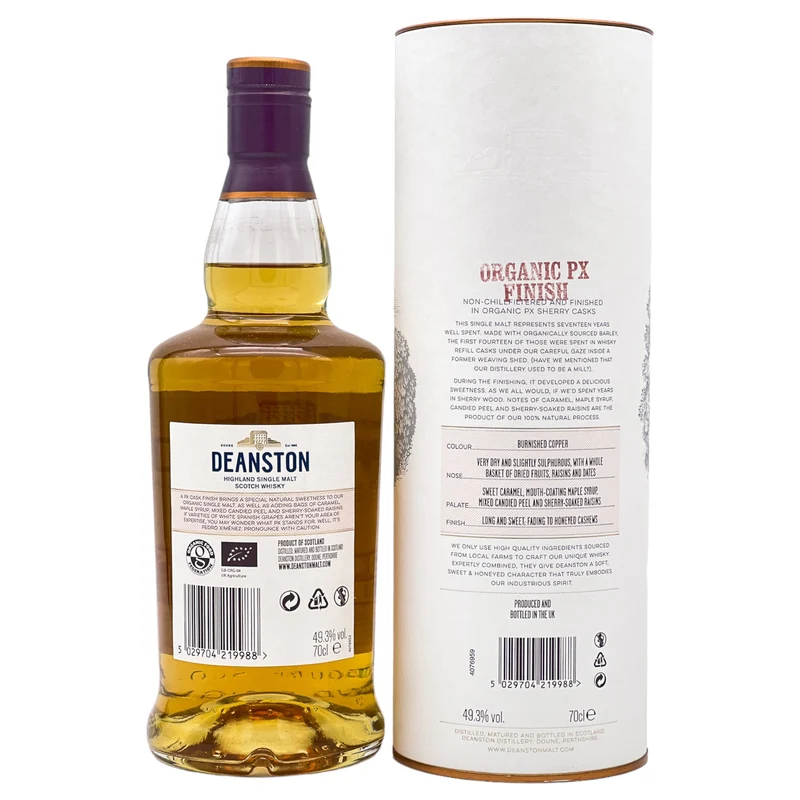 Deanston | 17 Jahre | 2002/2020 | Organic PX Finish | 49,3%