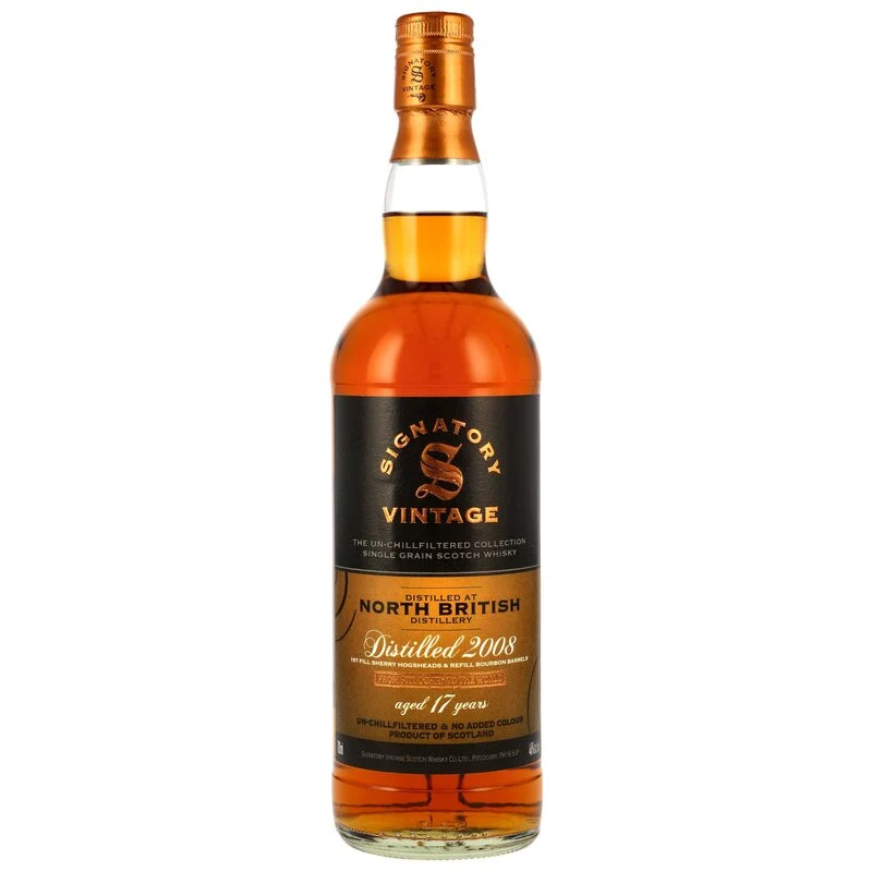 North British 17 Jahre 2008/2026 Signatory Vintage The Un-Chillfiltered Collection 46% 0,7l