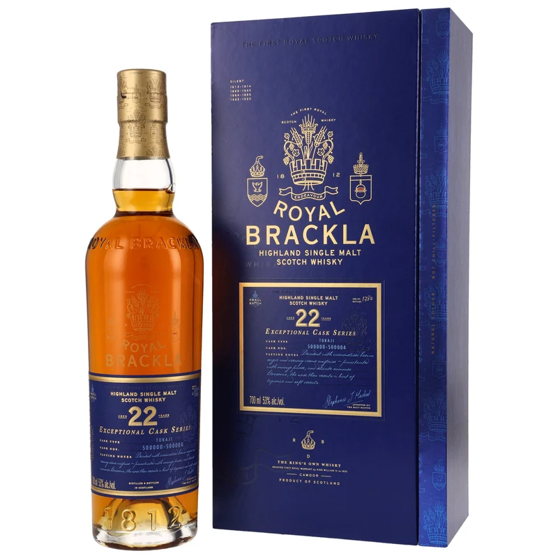 Royal Brackla 22 Jahre Exceptional Cask Series Tokaji Cask 53% 0,7l