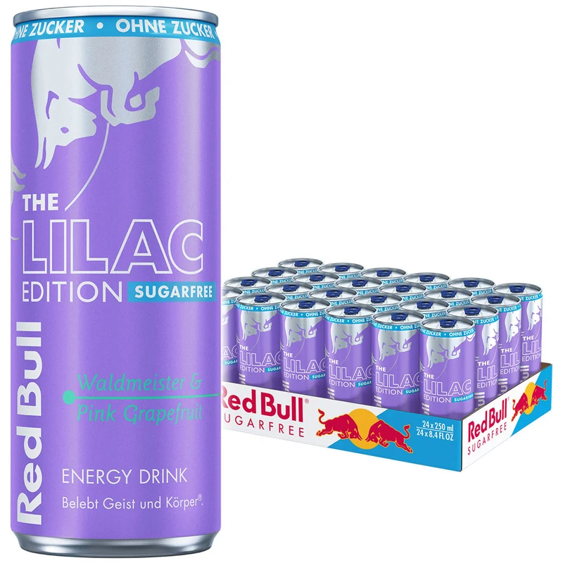 Red Bull Energy Drink Lilac Edition Sugarfree 24x 250ml (EINWEG)