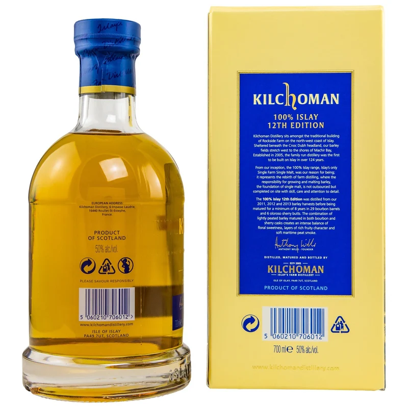Kilchoman | 100% Islay | The 12th Edition | Bourbon & Sherry Casks | 50%