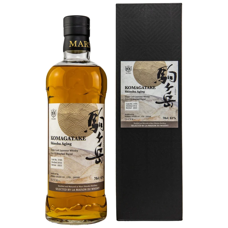 Mars | 4 Jahre | 2016/2022 | Komagatake | Bourbon Barrel #3705 | Shinshu Aging | Japanese Whisky | 61%