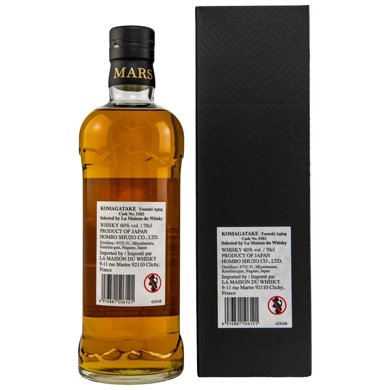 Mars | 5 Jahre | 2016/2022 | Komagatake | Bourbon Barrel #5183 | Tsunuki Aging | Japanese Whisky | 60%