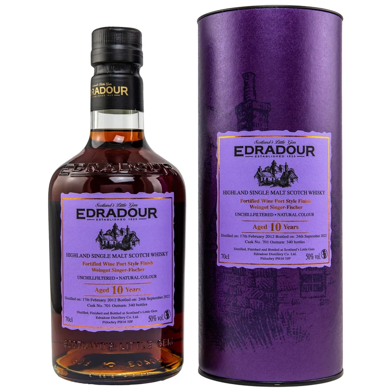 Edradour | 10 Jahre | 2012/2022 | Fortified Wine Port Style #701 | Weingut Singer-Fischer | 50%