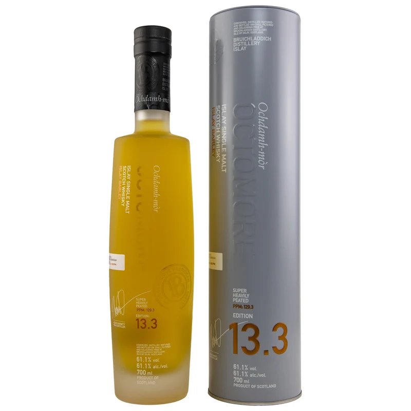 Octomore | 5 Jahre | 13.3 | PPM: 129.3 | Bruichladdich Distillery | 61,1%