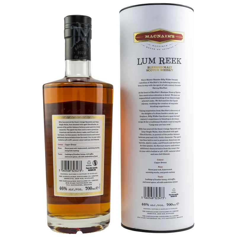MacNair's | 12 Jahre | Lum Reek | Peated | Blended Malt Scotch Whisky | 46%
