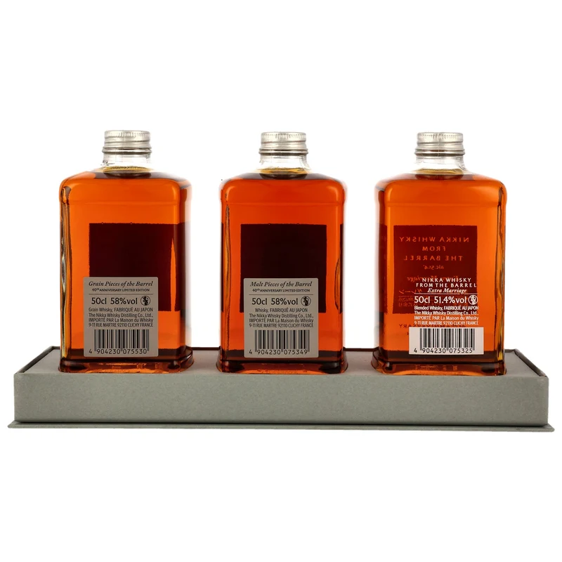 Nikka from the Barrel Limited Edition 3 Bottle Assort (Extra Marriage/Malt Pieces/Grain Pieces) ~55,8% 3 x 0,5l