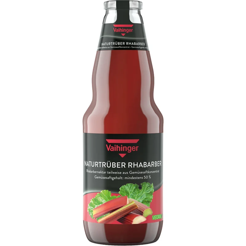 Vaihinger Naturtrüber Rhabarber Nektar 6x 1 Liter (MEHRWEG)