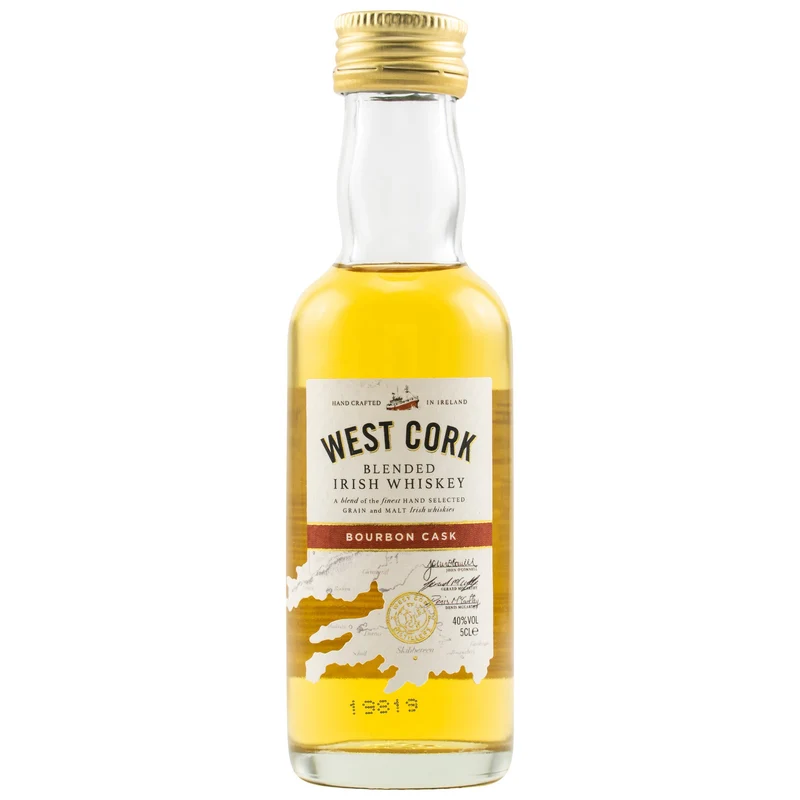 West Cork | Original Blend Bourbon Cask Miniatur | Blended Irish Whiskey | 0,05l | 40%