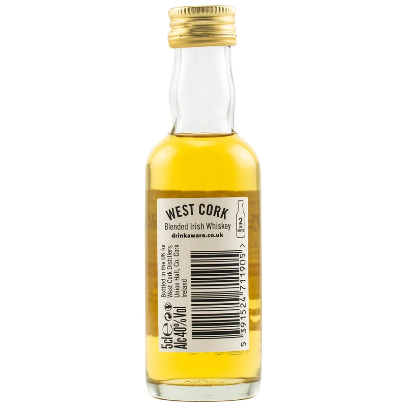 West Cork | Original Blend Bourbon Cask Miniatur | Blended Irish Whiskey | 0,05l | 40%