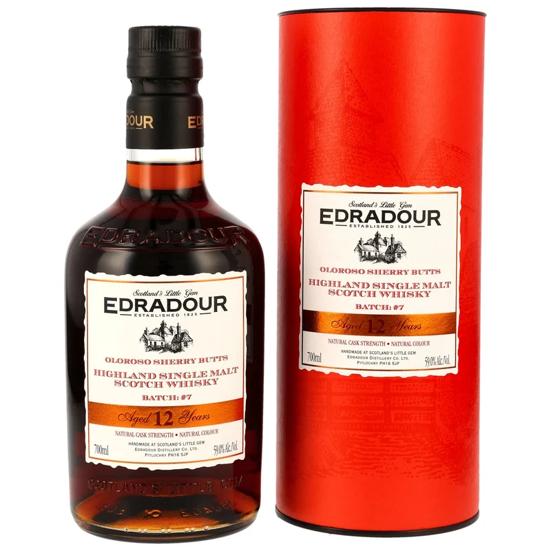 Edradour 12 Jahre 2013/2025 Cask Strength Oloroso Sherry Butts Batch #7 59% 0,7l