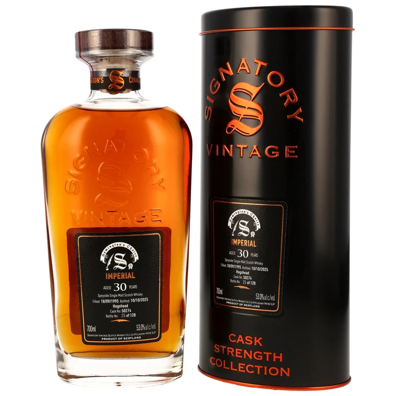 Imperial 30 Jahre 1995/2025 Hogshead #50274 Symingtons Choice Signatory Vintage 53% 0,7l