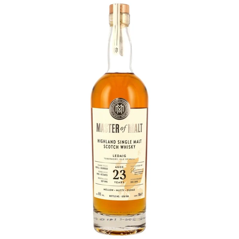 Ledaig 23 Jahre 1995/2018 Refill Hogshead & Oloroso Octaves Master of Malt 47,4% 0,7l