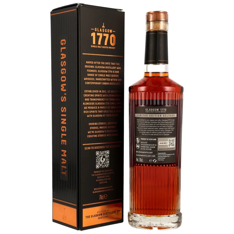 Glasgow 1770 7 Jahre 2018/2025 PX Cask #18/1194 Peated Awakening Series 59,7% 0,7l