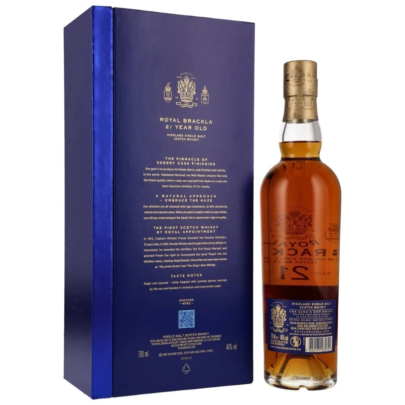 Royal Brackla 21 Jahre Oloroso, PX & Palo Cortado Sherry Cask Finish 46% 0,7l