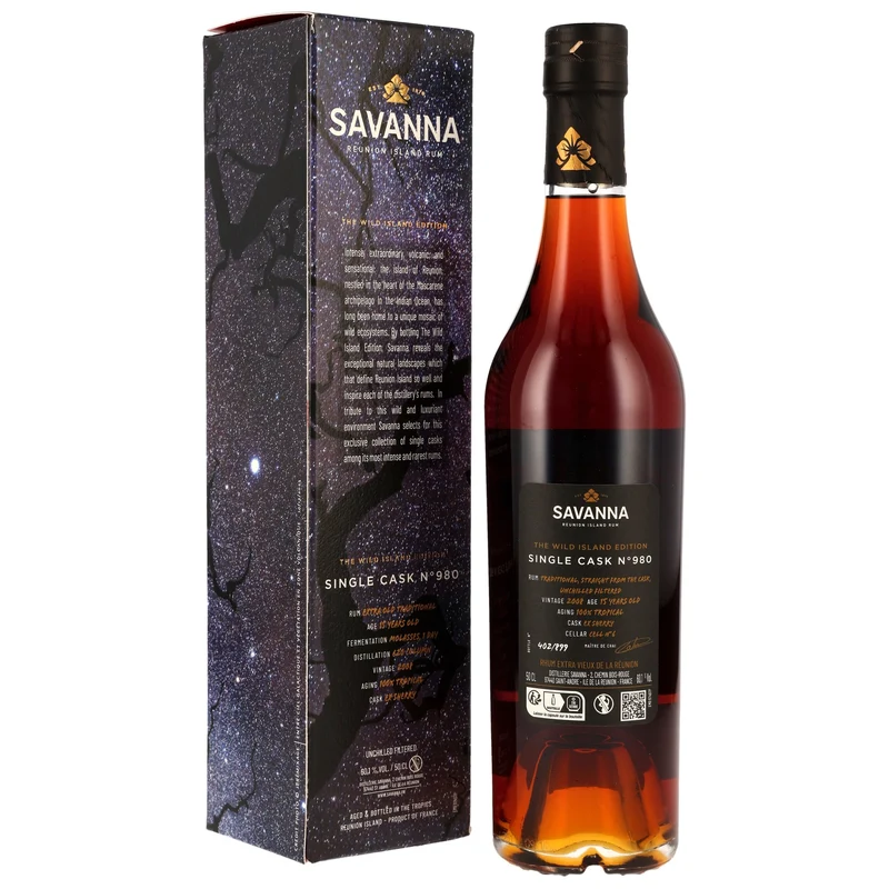 Savanna 15 Jahre 2008 Rhum Traditionnel Sherry Cask #980 60,1% 0,5l