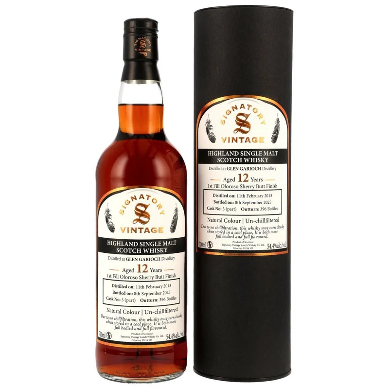 Glen Garioch 2013/2025 Signatory 12 Jahre 1st Fill Oloroso Sherry Cask Finish #3 54,4% 0,7l