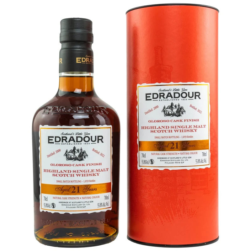 Edradour | 21 Jahre | 2000/2022 | Sherry Finish #3154+3155 | 55,8%