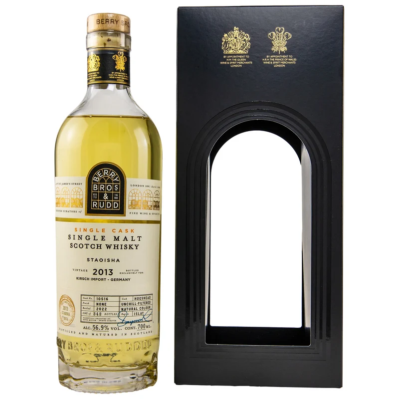 Bunnahabhain Staoisha | 2013/2022 | Single Cask #10516 | Berry Bros. & Rudd | 56,9%