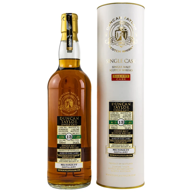 Miltonduff | 13 Jahre | 2009/2022 | Sherry Cask #83900020 | Duncan Taylor | 54,6%