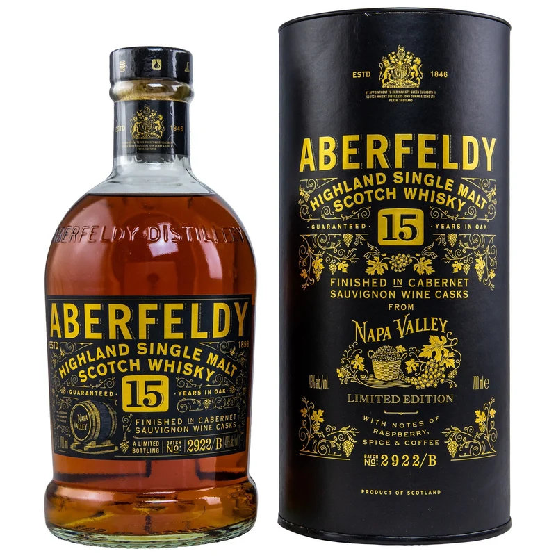 Aberfeldy | 15 Jahre | Napa Valley Wine Casks | Batch 2922/B | 43%