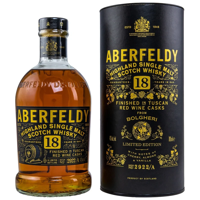 Aberfeldy | 18 Jahre | Bolgheri Wine Casks | Batch 2922/A | 43%