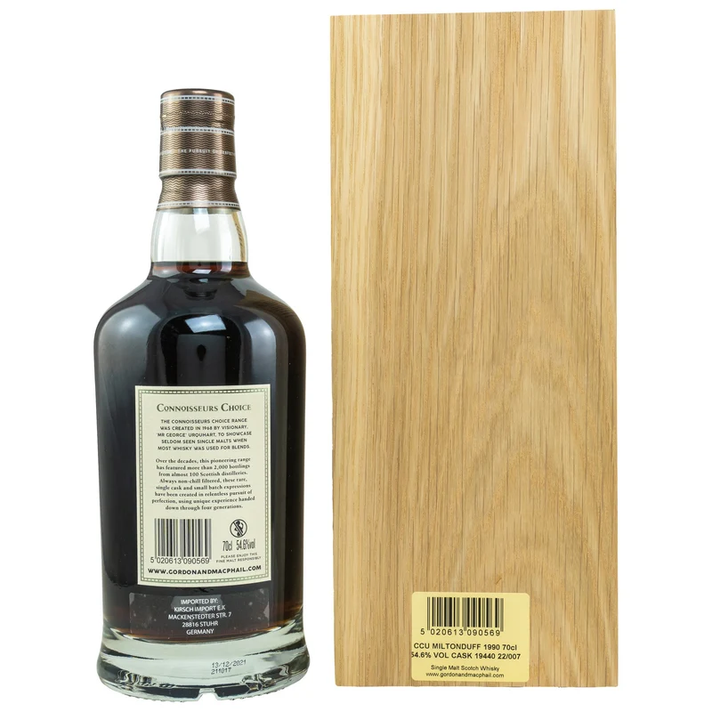 Miltonduff | 31 Jahre | 1990/2021 | Sherry Butt #19440 | Gordon & MacPhail | Connoisseurs Choice | 54,6%