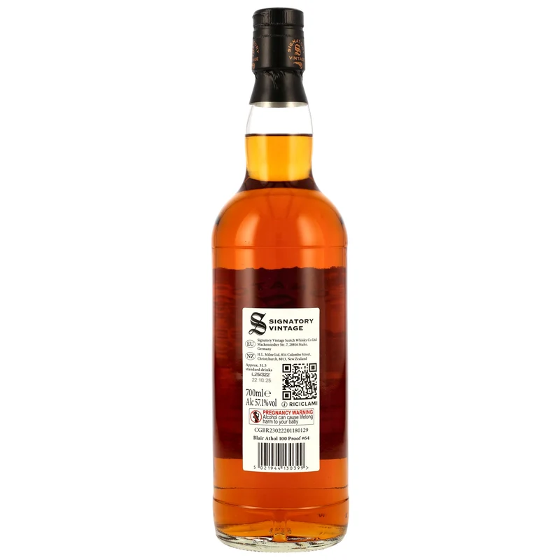 Blair Athol 11 Jahre 2014/2025 Oloroso Sherry Butts SV 100 Proof Edition #64 57,1% 0,7l