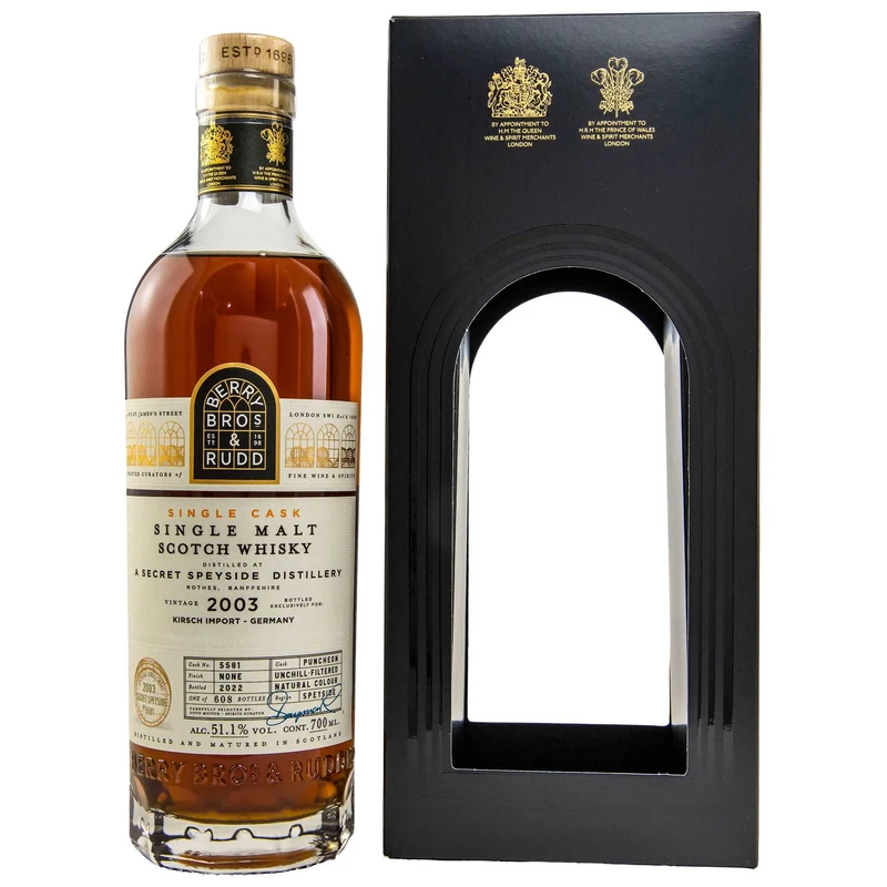 Secret Speyside | 2003/2022 | Cask #5581 | Berry Bros. & Rudd | Kirsch Exclusive | 51,1%