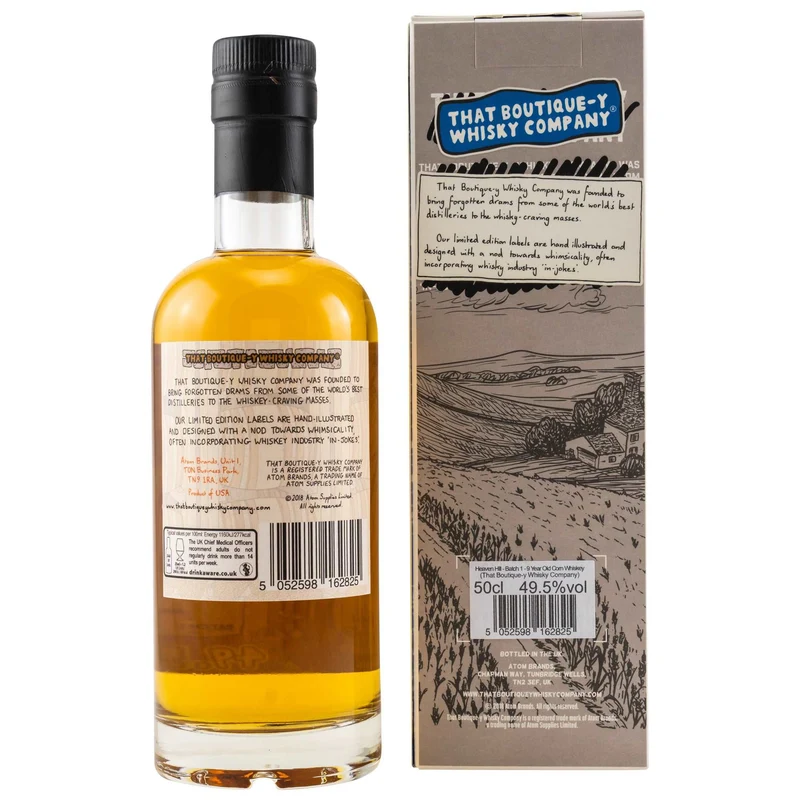 Heaven Hill | 9 Jahre | Batch 1 | TBWC | Straight Corn Whiskey | 0,5l | 49,5%