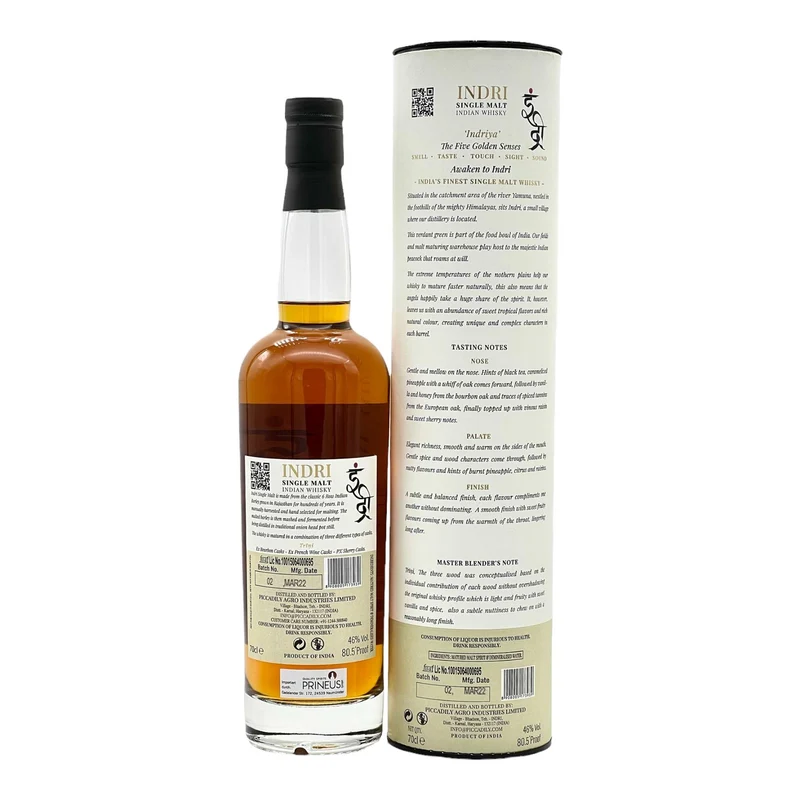 Indri Trini | The Three Wood | Indian Whisky | 46%
