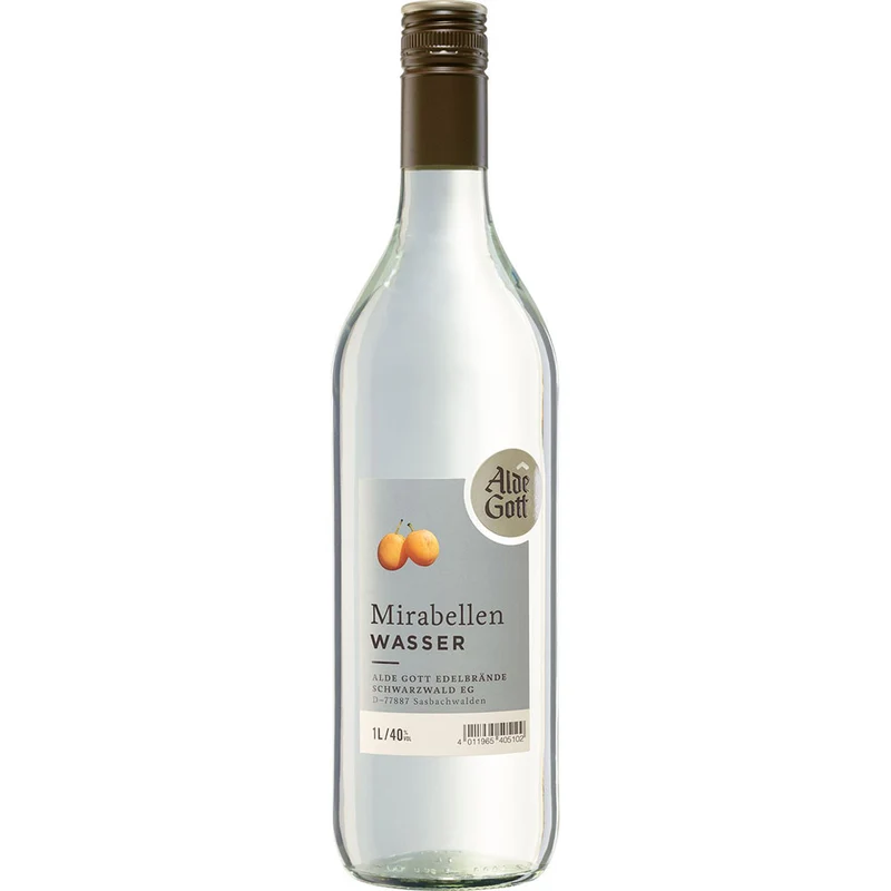 Alde Gott Mirabellenwasser 40% 1 Liter