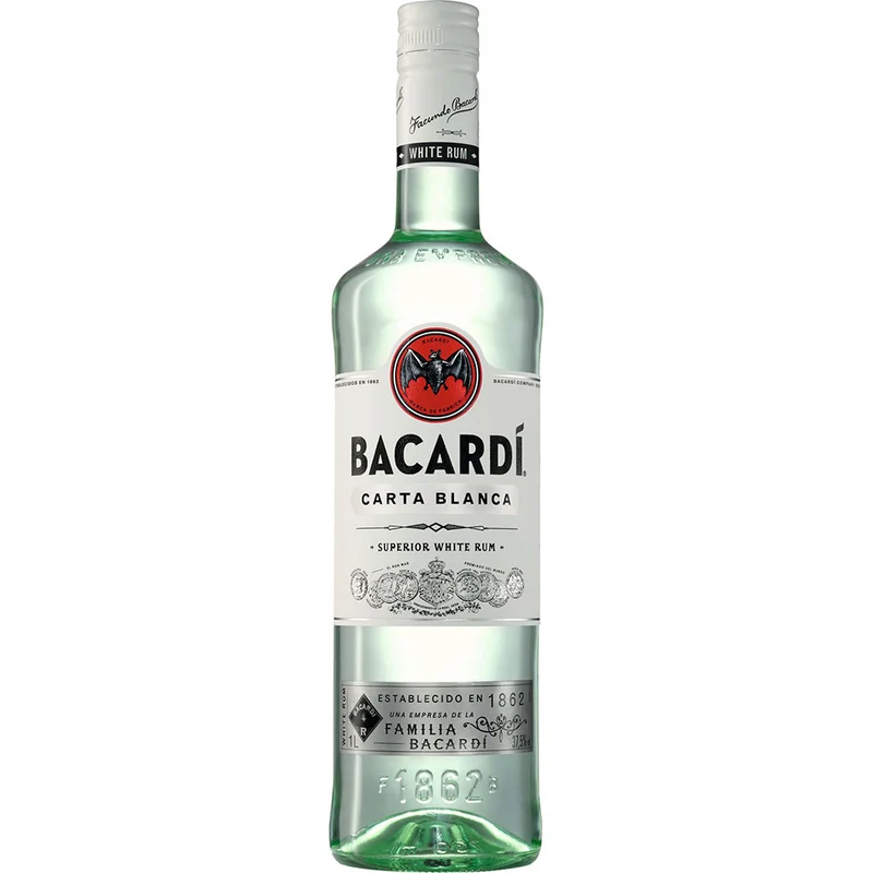 Bacardí Carta Blanca Superior White Rum 37,5% 1 Liter