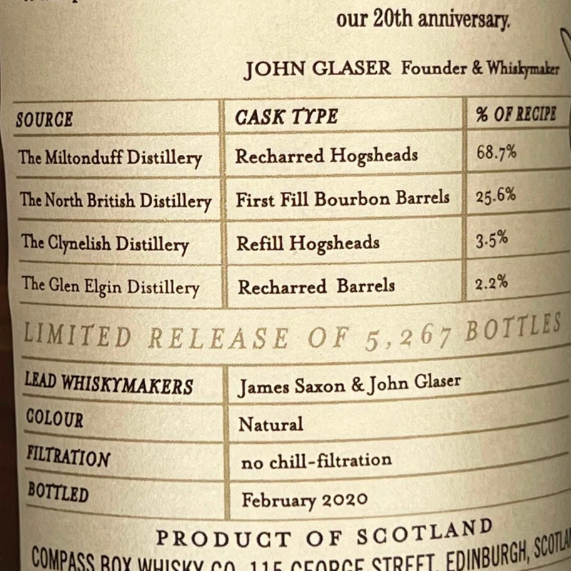 Compass Box | Rogues' Banquet | Blended Scotch Whisky | 46%