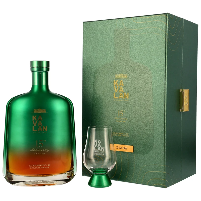 Kavalan 15 Jahre 2009/2024 15th Anniversary Ex-Bourbon Cask #B090814025B 50% 0,7l