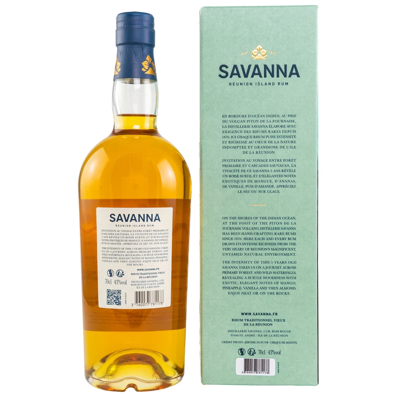 Savanna 5 Jahre Rhum Traditionnel 43% 0,7l