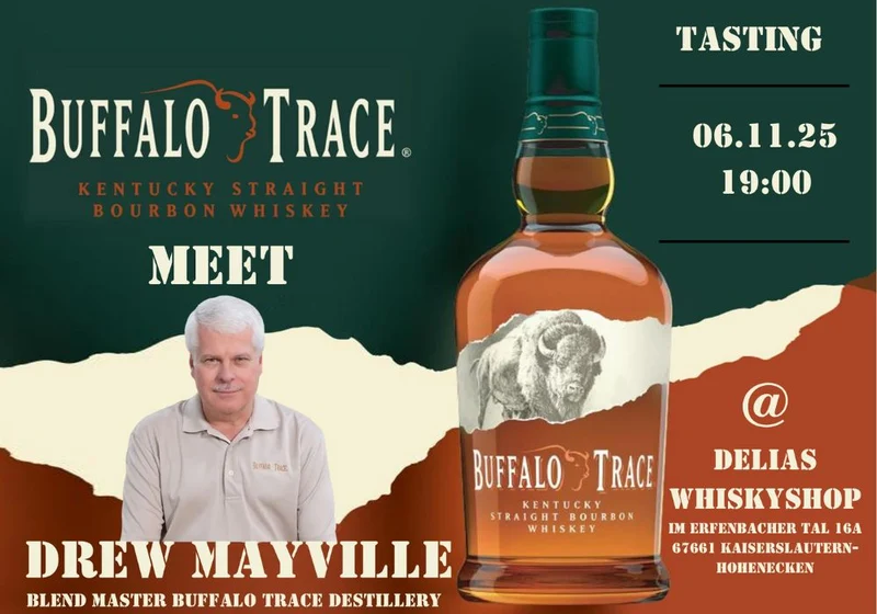 Buffalo Trace Tasting mit Master Blender Drew Mayville - 7 Drams 6.11. um 19 Uhr