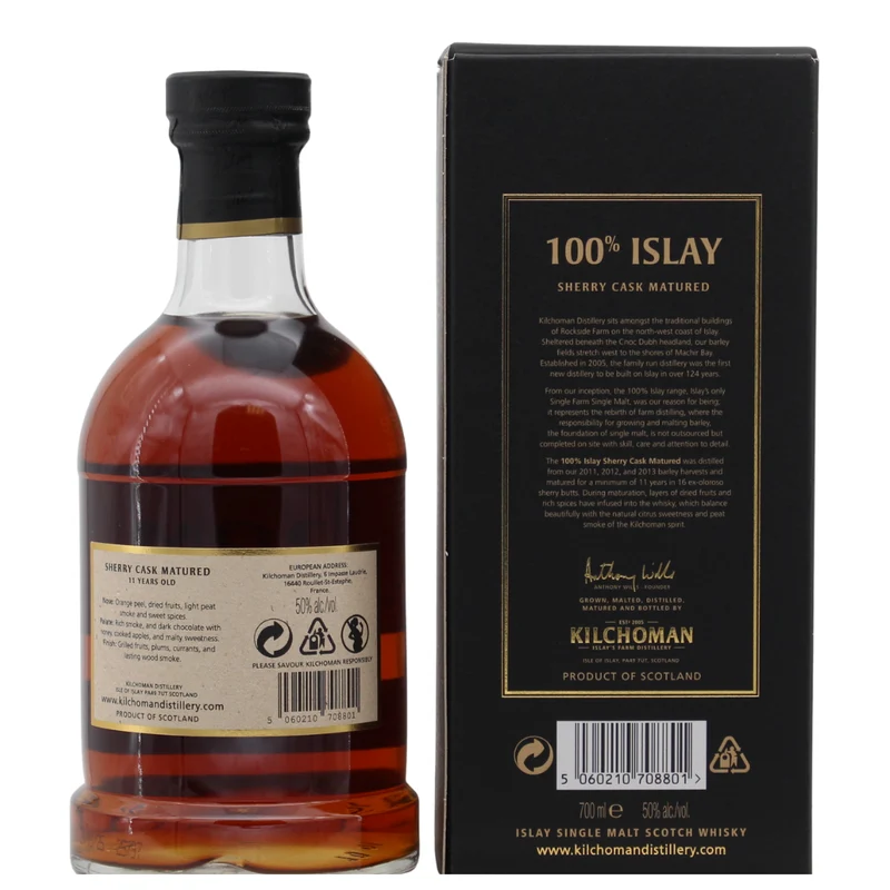 Kilchoman 11 Jahre 100% Islay Sherry Cask Matured 50% 0,7l