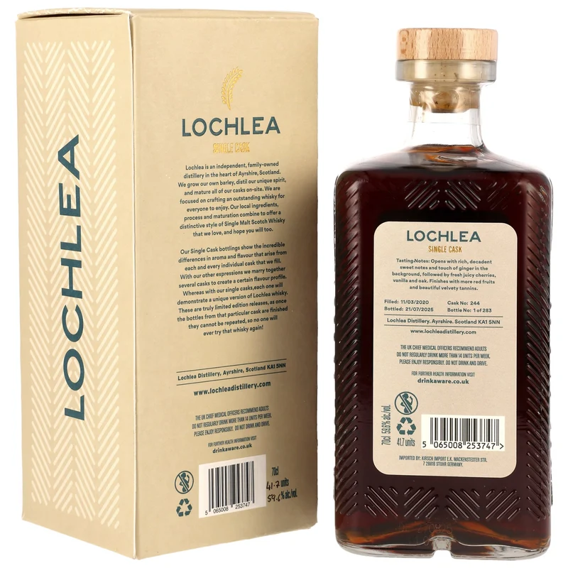 Lochlea 5 Jahre 2020/2025 Oloroso Sherry Cask #244 The Awakening Series 59,6% 0,7l
