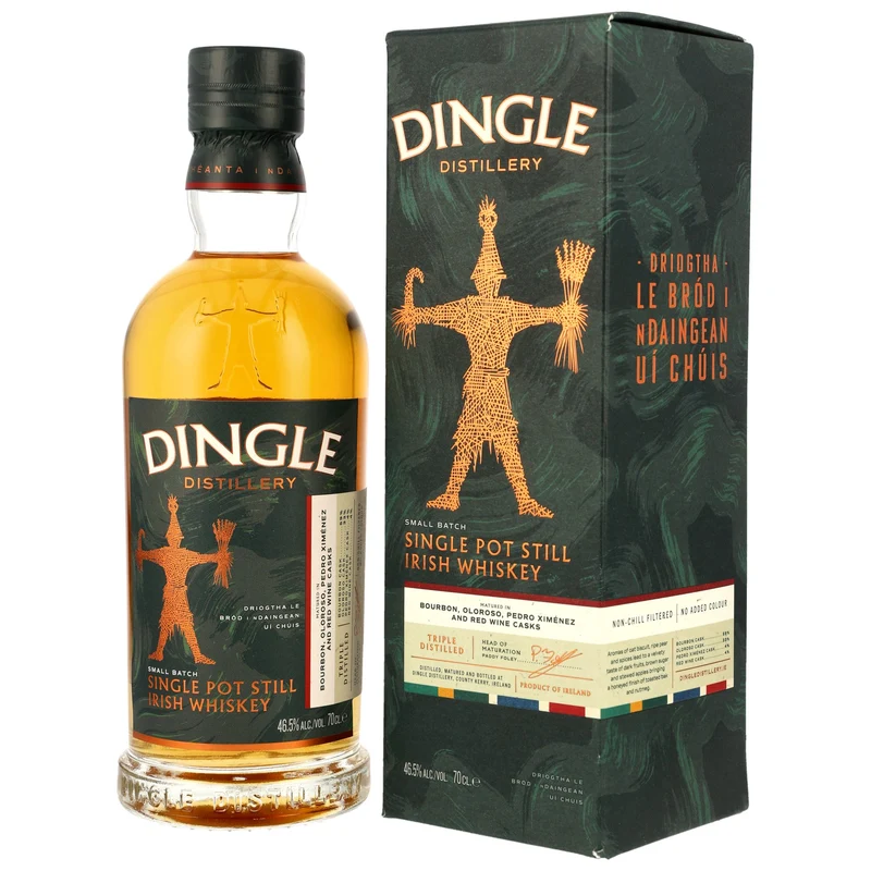 Dingle Single Pot Still Bourbon, Oloroso, PX Sherry & Red Wine Casks 46,5% 0,7l