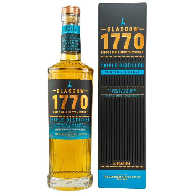 Glasgow 1770 Triple Distilled - Smooth & Vibrant 46% 0,7l