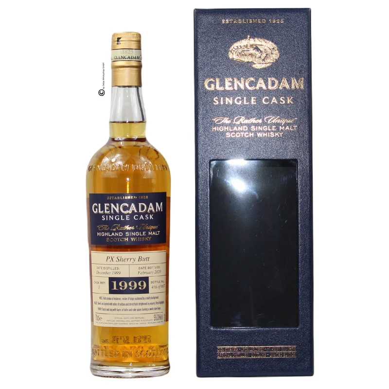 Glencadam 1999/2020 20 Jahre PX Sherry Single Cask #1 55.0% 0,7l