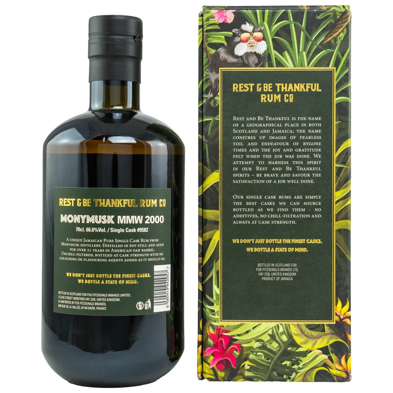 Rest & Be Thankful Monymusk 21 Jahre Cask #9582 66,6% 0,7l