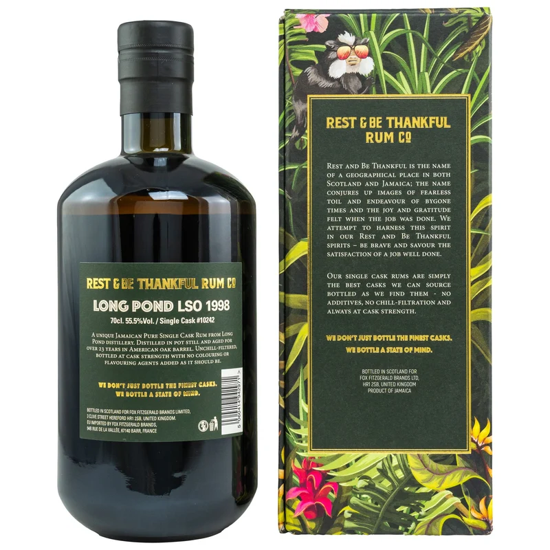 Rest & Be Thankful Long Pond 23 Jahre Cask #10242 55,5% 0,7l