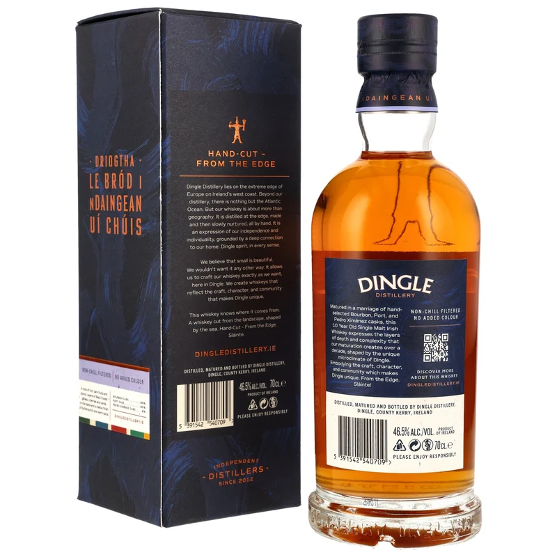 Dingle 10 Jahre Bourbon, Port & PX Sherry Cask 46,5% 0,7l