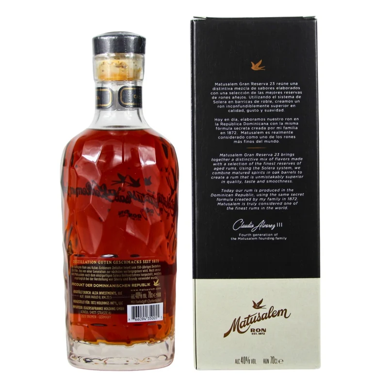 Ron Matusalem 23 Jahre Gran Reserva Rum 40% 0,7l