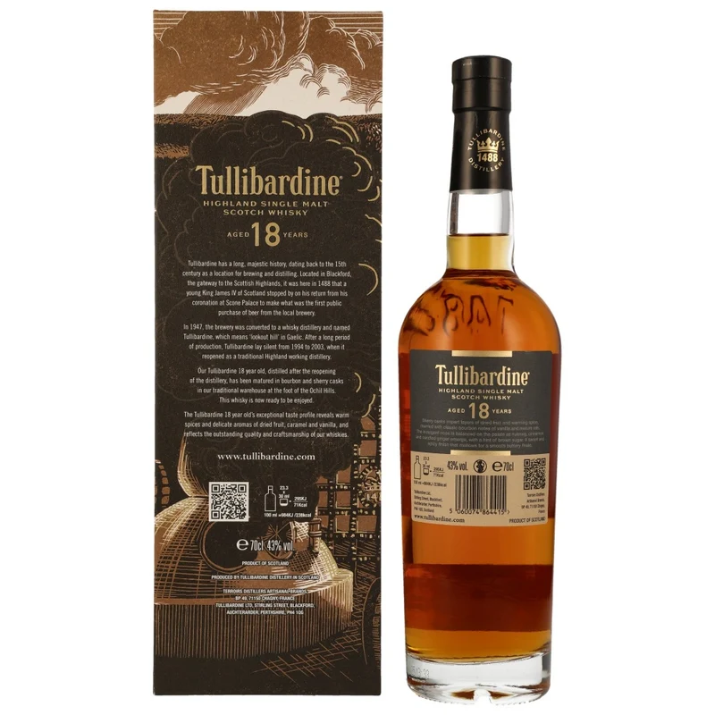 Tullibardine 18 Jahre 43% 0,7l